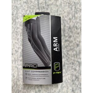 P-TEX PRO Knit Compression Full Arm Sleeves Large Pair Black P-TEXAS500